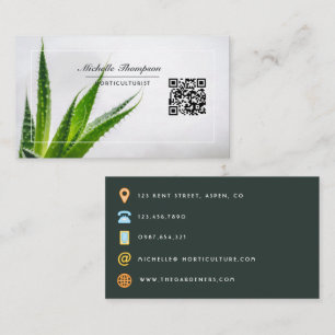 Cartão de Visita QR Code de Suculentas de Cacto do