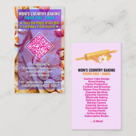 Cartão De Visita QR Code, Logotipo e Slogan (Chef Artesanal) Padari