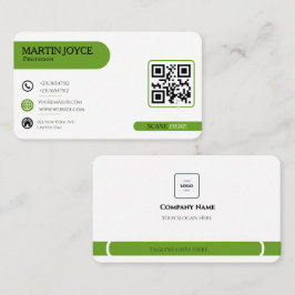 Cartão de visita qr code minimalista