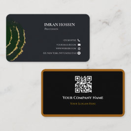 Cartão de visita qr code minimalista