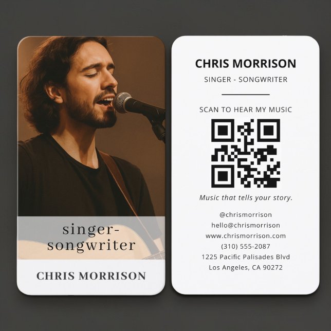 Cartão de Visita QR Code para Músico (Criador carregado)