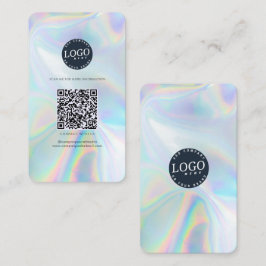 Cartão De Visita QR Code Social Media Company Website Holographic