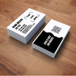 Cartão De Visita QR Code Social Media Modern Business Card