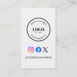 Cartão De Visita QR code website Custom logo Business Social Media 