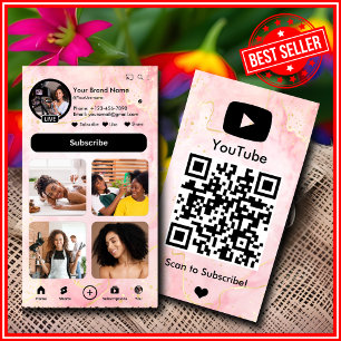 Cartão de Visita QR Criador de Vlog Influenciador 