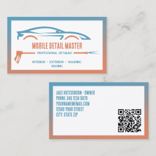 Cartão De Visita QR de Detalhes do Carro