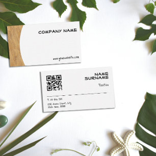 Cartão de Visita QR de Fotografia Minimalista de A