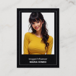 Cartão De Visita QR e Foto Personalizadas do Blogueiro Influenciado