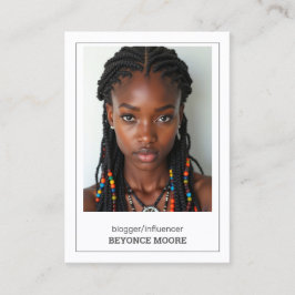 Cartão De Visita QR e Foto Personalizadas do Blogueiro Influenciado