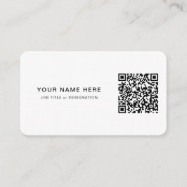 Cartão De Visita QR e logotipo mínimos arredondados