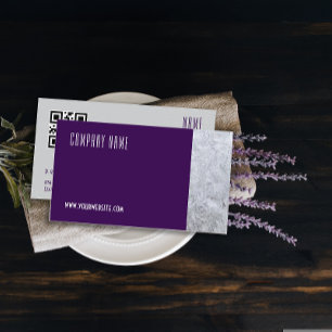 Cartão de Visita QR Fotografia de Gelo Minimalista