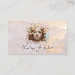 Cartão De Visita *~* QR Mulheres Garotas Pêssego Pêssego Pastel Bei