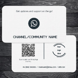 Cartão De Visita 🌐 📲 QR personalizado da comunidade de canal What