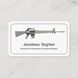 Cartão De Visita QR Personalizado da Loja de Armas de Fogo