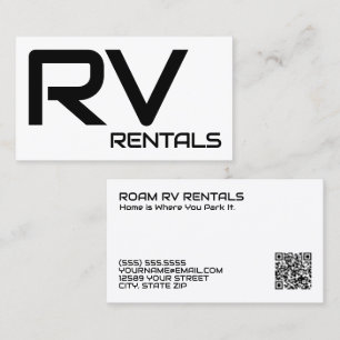 Cartão De Visita QR Personalizado de aluguel RV 🚐
