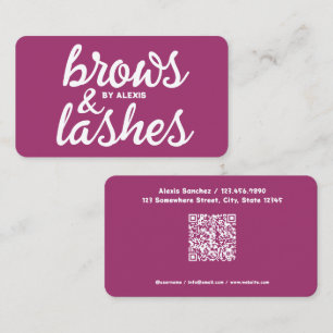 Cartão De Visita QR Personalizado De Brocas E Lashes