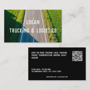 Cartão De Visita QR Personalizado de Caminho de Transporte