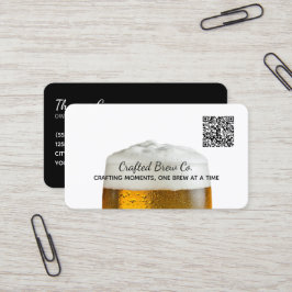 Cartão De Visita QR personalizado de cerveja de cerveja 🍻