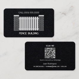 Cartão De Visita QR personalizado de criação de cerca