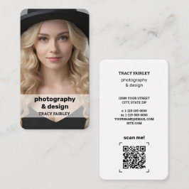 Cartão De Visita QR Personalizado de Fotografia