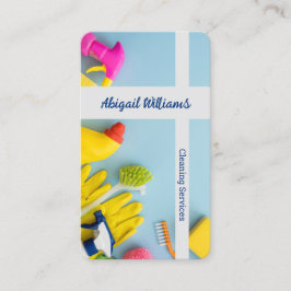 Cartão De Visita QR Personalizado de Serviços de Limpeza