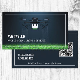 Cartão De Visita QR Personalizado de UAV de Drone Aéreo