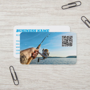 Cartão De Visita QR personalizado do guia de pesca