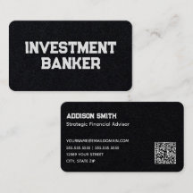QR personalizado do Investment Banker Financial Ad