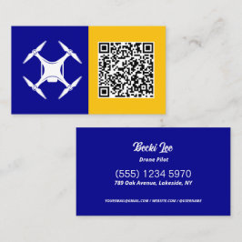 Cartão De Visita QR personalizado do piloto UAV