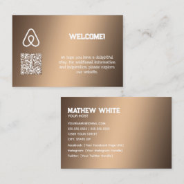 Cartão De Visita QR Personalizado do Proprietário da Propriedade Ai
