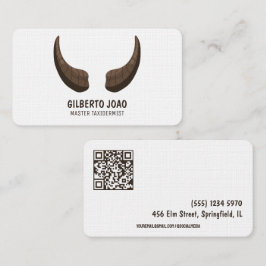 Cartão De Visita QR personalizado do Taxidermist