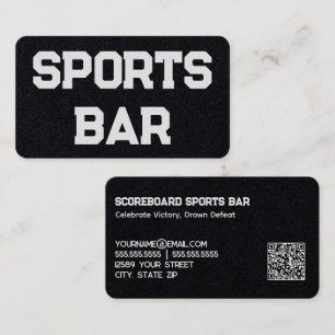 Cartão De Visita QR personalizado para bar de esportes