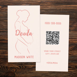 Cartão de Visita QR Personalizado para Doula