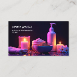 Cartão De Visita QR Personalizado para Terapêutica de Massagem