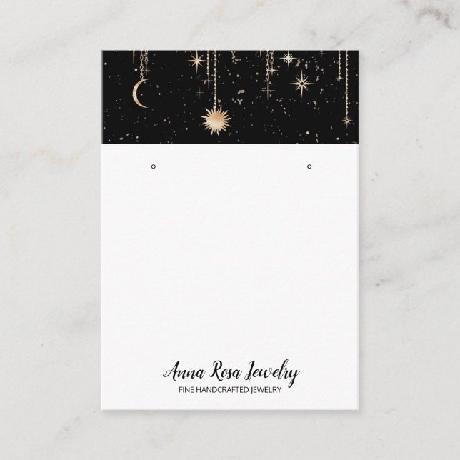 Cartão De Visita *~* QR Sol Célestiano Cósmico Sol Lua Brincar  (Frente)