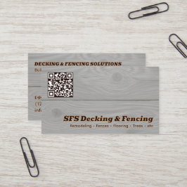 Cartão de Visita QR Vcard para Empresa de Decking 