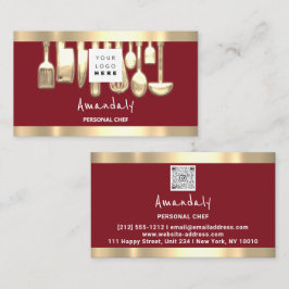 Cartão De Visita QRCodeCozimento Pessoal de ChefRestaurante StreetF