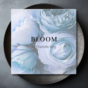 Cartão de visita quadrada de flor moderna