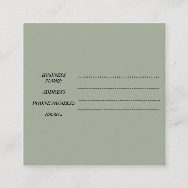 cartão de visita quadrado (Frente)