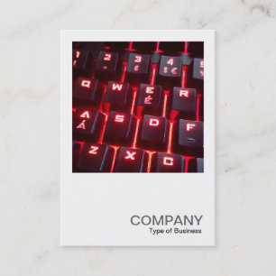 Cartão De Visita Quadrado 0555 - Teclado brilhante