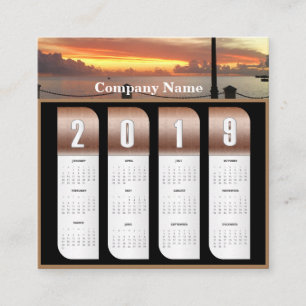 Cartão De Visita Quadrado 2019 calendários personalizados da foto