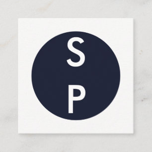 Cartão De Visita Quadrado 2 letras - Monograma vertical