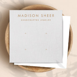 Cartão De Visita Quadrado 4 Furos, 2 Cinzas De Luz, Placa De Vídeo De Orelha