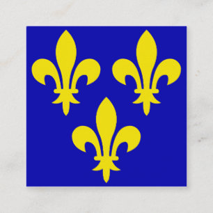 Cartão De Visita Quadrado A Bandeira Medieval da França