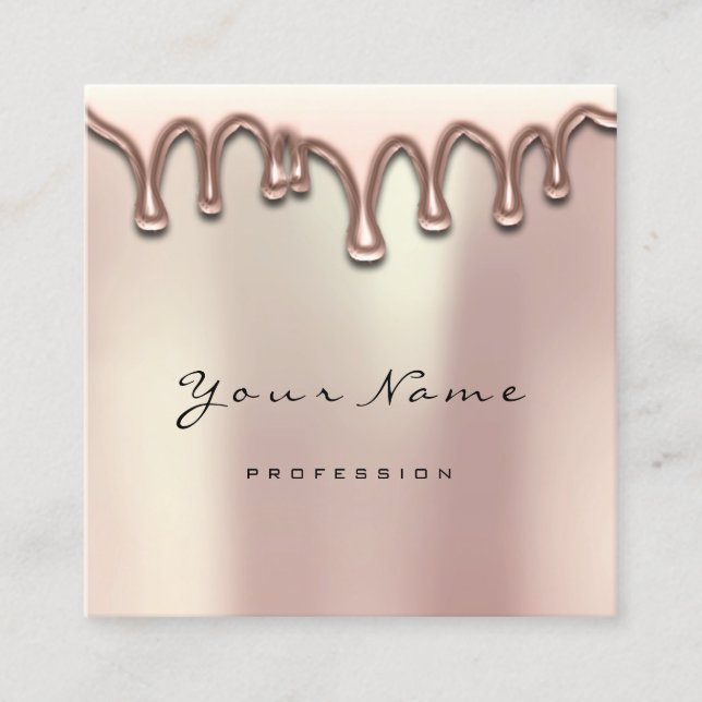 Cartão De Visita Quadrado A Depilação de Limpeza Provoca Lashes Makeup Drive (Frente)