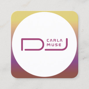 Cartão De Visita Quadrado A tecnologia moderna inspirou em volta do estilo