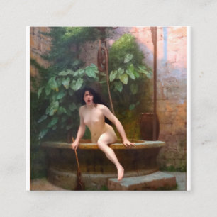 Cartão De Visita Quadrado A Verdade Saindo Do Seu Bem - Jean-Leon Gerome