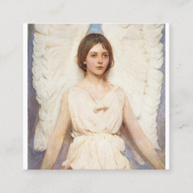 Cartão De Visita Quadrado Abbott Handerson Thayer Angel 1921 (Frente)