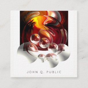 Cartão De Visita Quadrado Abstrato-Art Professional Trabalho de arte Linen