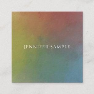 Cartão De Visita Quadrado Abstrato de arte moderna - Modelo profissional ele